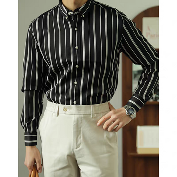 Midnight Axis Stripe Formal Shirt