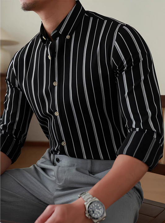 Midnight Axis Stripe Formal Shirt