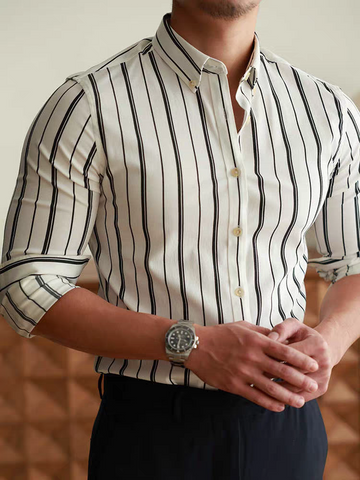 Midnight Axis Stripe Formal Shirt