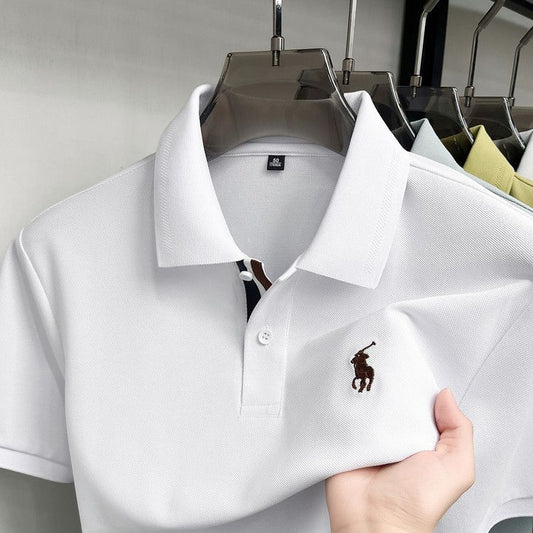 Regal Equestrian Contrast-Placket Piqué Polo