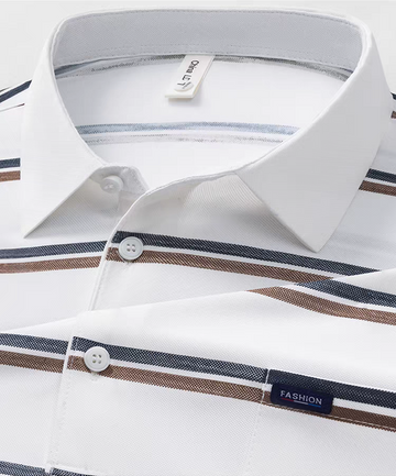 Ivory Linecrest Striped Polo T-Shirt